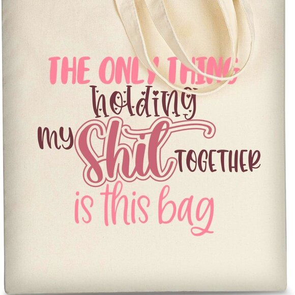 Tote Bag - Humorous Funny Large Canvas Cross Body Tote - Picture 4 of 5